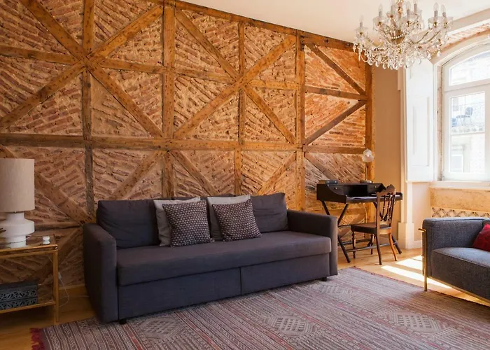 Alfama Baixa Spacious And Bright Blends The Historic And The Contemporary 2 Bedrs & 2 Bathrs Ac 18th Century Building 公寓 *